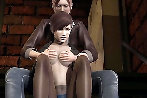 Moira Burton and Claire Redfield fruity romantic making love