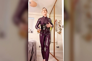 Essex Cooky Lisa dressing up up my latex catsuit