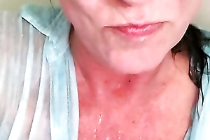 Dishevelled Leave high together with Horny MILF...shower Masturbation Time